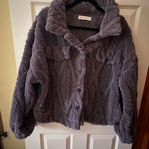 Simply Southern Charcoal Fleece Jacket
